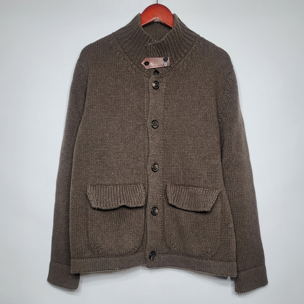 KENT & CURWEN Knit Cardigan Wool Blend Medium Men's